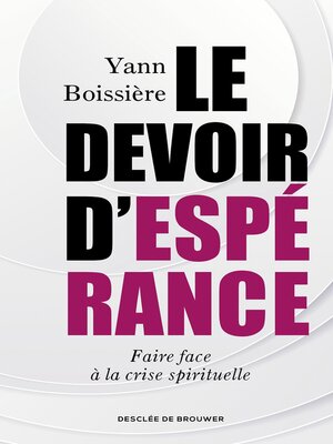 cover image of Le devoir d'espérance